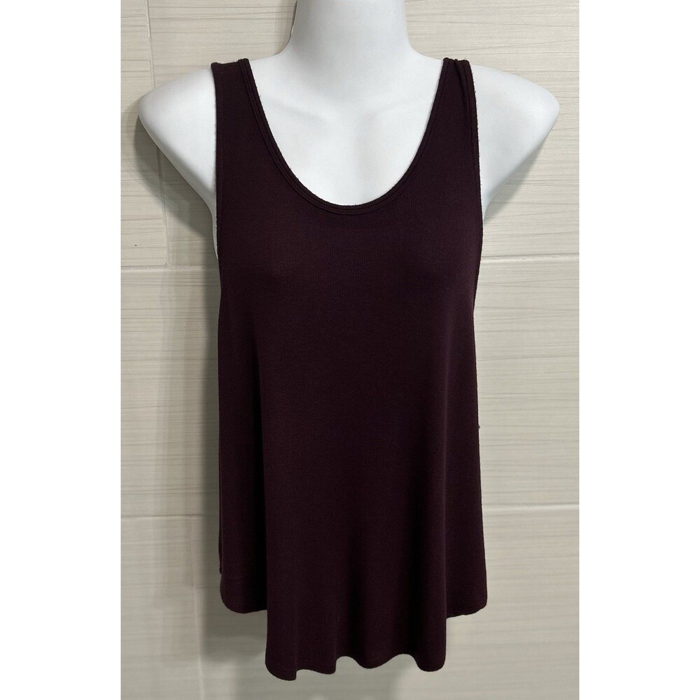 Athleta Burgundy Rib Athletic Racerback Tank Top M, Gym Yoga Run Pilates